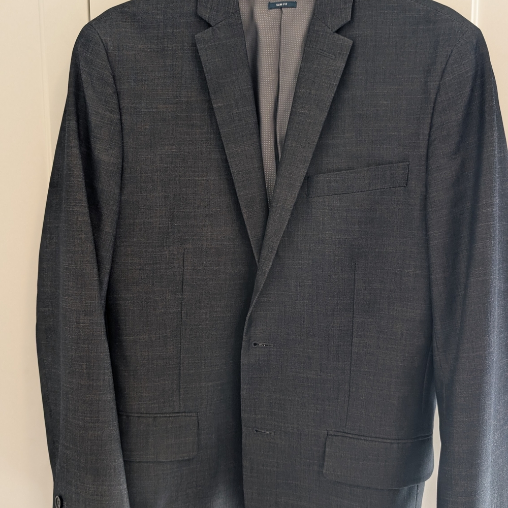 Perry Ellis Dark Charcoal Two-Button Men's Blazer
